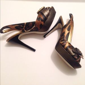 New Guess by Marciano Leopard Animal Platforms 7